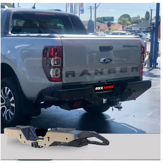 Rockamor Elite Steel Rear Step / Towbar To Suit Ford Ranger Wildtrack 2012-2020 - Rear Step
