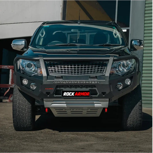 Rockarmor Gt Steel Hoop Bullbar - Mitsubishi Mq Triton (Full Bar Replacement) - Winch Bar