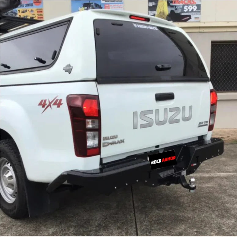 White Isuzu D-Max pickup truck with rear step and tow bar for Mazda BT50 2011-2020