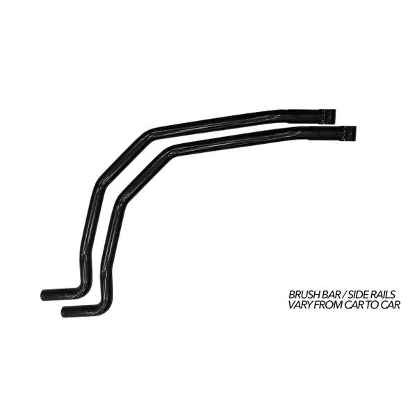 Black metal brush bars for Nissan Navara NP300 in premium steel construction