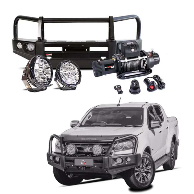 Rockarmor Elite Bullbar with synthetic winch rope for Holden Colorado 2012-2020