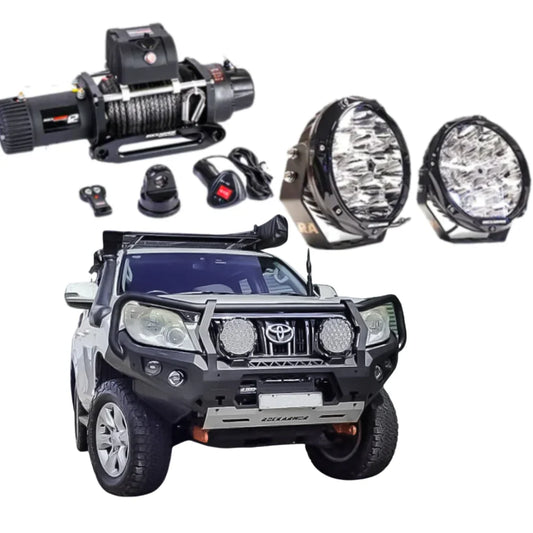 Rockarmor Gt Hoop Bullbar Combo Pack - Toyota Prado 150 2009-2015 - Winch Bar Combo