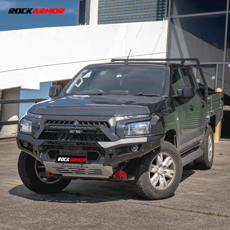 Rockarmor Gt Hoopless Bullbar Combo Pack - Mitsubishi Mv Triton 2024 - Winch Bar Combo