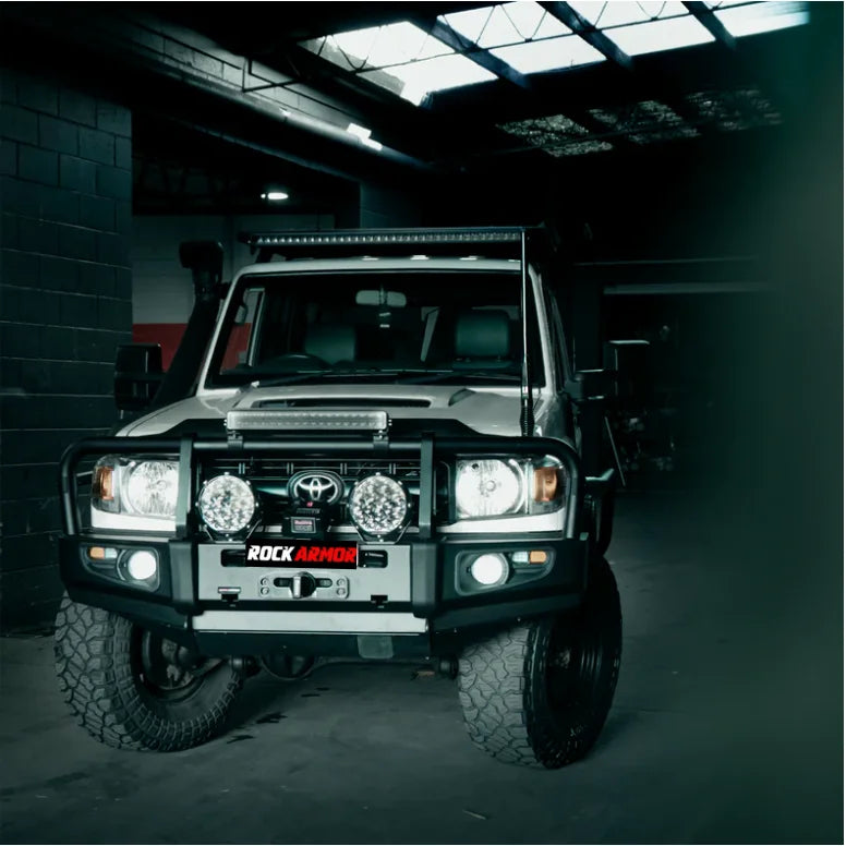 Rockarmor Premium Bullbar Frontal Combo To Suit Toyota Lancdruiser 76,78,79 2005 + - Winch Bar Combo