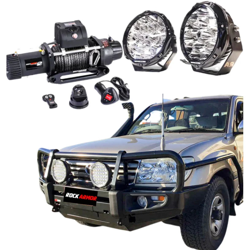 Rockarmor Premium Bullbar Frontal Combo To Suit Toyota Lancdruiser Fj100 1998- 2007Ifs - Winch Bar Combo