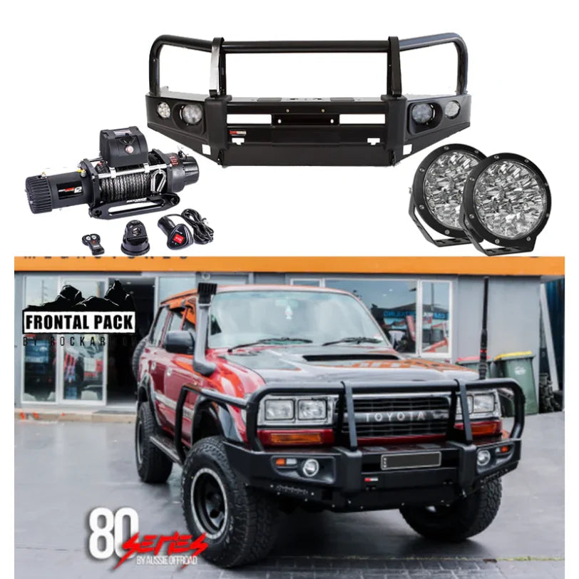 Rockarmor Premium Bullbar Frontal Combo To Suit Toyota Landcruiser 80 1990-1997 - Winch Bar Combo