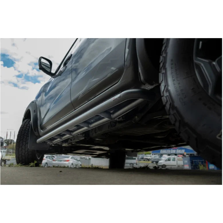 Rockarmor Steel Rockslider Side Steps To Suit Nissan Navara Np300 D23 2015 + - Side Steps