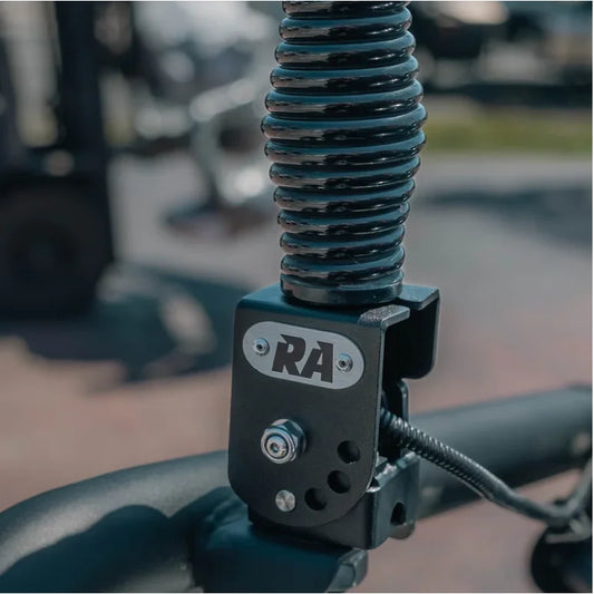 Slotted Stainless Steel Folding Antenna Bracket Black Finish - Folding Antenna Bracket